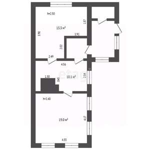 Дом 42м², 1-этажный, участок 7 сот.