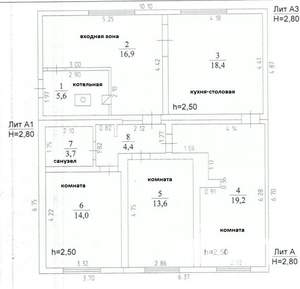Дом 61м², 1-этажный, участок 10 сот.
