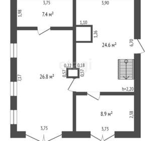 Дача 257м², 3-этажный, участок 17 сот.  
