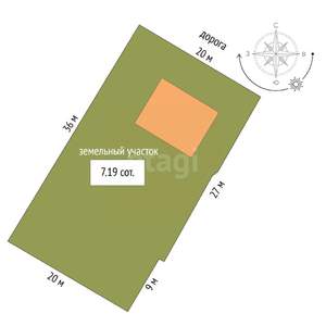 Дом 49м², 1-этажный, участок 5 сот.  