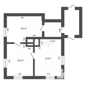 Дом 33м&sup2;, 1-этажный, участок 7 сот.  