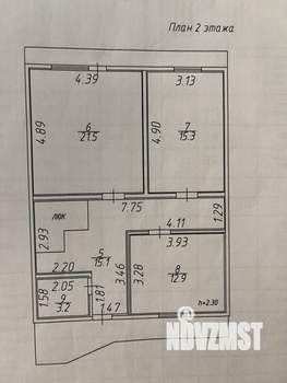 Коттедж 149м², 2-этажный, участок 6 сот.  