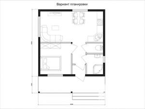 Дом 45м&sup2;, 1-этажный, участок 3 сот.  