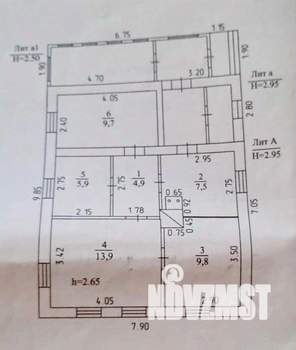 Дом 52м², 1-этажный, участок 4 сот.  