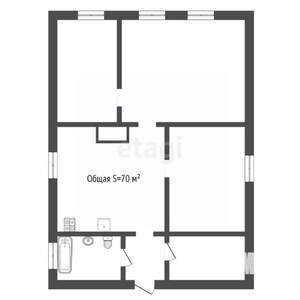 Дом 70м&sup2;, 1-этажный, участок 11 сот.  