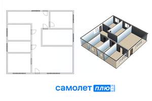 Коттедж 335м², 3-этажный, участок 8 сот.  