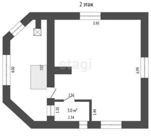 Дом 121м², 2-этажный, участок 7 сот.  