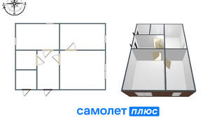 Дом 49м², 1-этажный, участок 5 сот.  