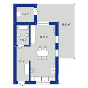 Дом 49м², 2-этажный, участок 10 сот.  
