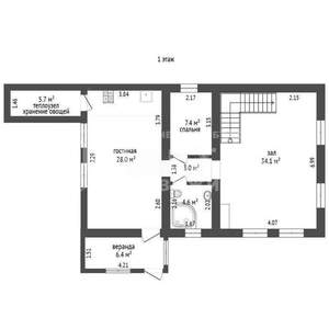 Дом 133м&sup2;, 2-этажный, участок 6 сот.  