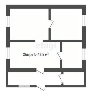 Дом 43м², 1-этажный, участок 5 сот.  