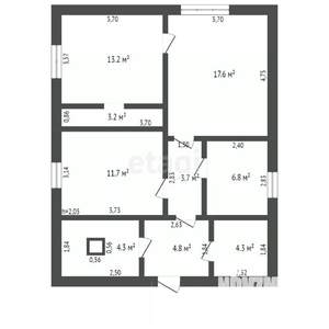 Дом 70м², 1-этажный, участок 12 сот.  
