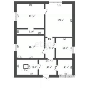 Дом 70м², 1-этажный, участок 12 сот.  