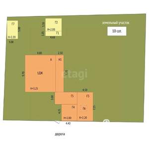 Дом 95м&sup2;, 1-этажный, участок 10 сот.  