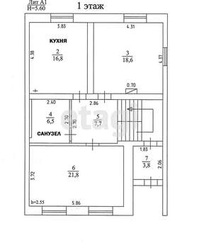 Дом 152м², 2-этажный, участок 3 сот.  