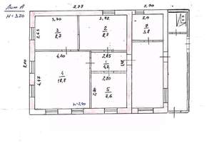 Дом 52м², 1-этажный, участок 7 сот.  