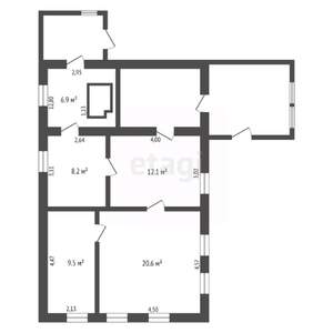 Дом 57м&sup2;, 1-этажный, участок 18 сот.  