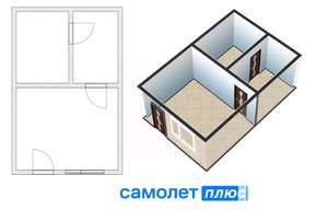 Дом 60м², 1-этажный, участок 7 сот.  