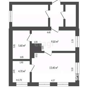 Дом 33м&sup2;, 1-этажный, участок 2 сот.  