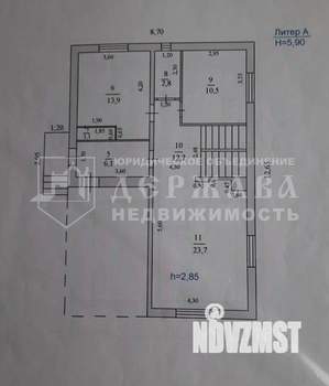 Таунхаус 205м², 3-этажный, участок 10 сот.  