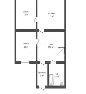 Дом 59м², 1-этажный, участок 5 сот.  