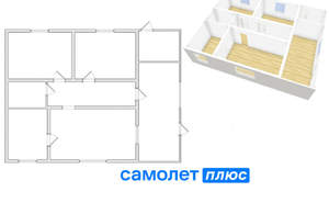 Дом 100м², 1-этажный, участок 6 сот.  