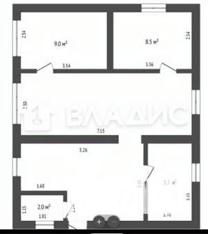 Дом 65м², 1-этажный, участок 6 сот.  