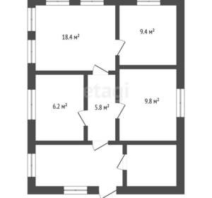 Дом 50м², 1-этажный, участок 9 сот.  