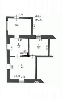 Дом 128м², 1-этажный, участок 6 сот.  