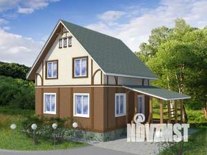 Дом 110м&sup2;, 2-этажный, участок 10 сот.  