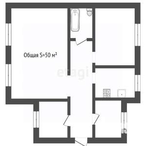 Дом 50м², 1-этажный, участок 8 сот.  