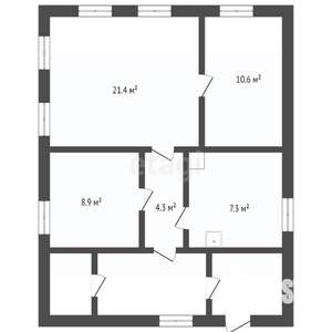 Дом 52м², 1-этажный, участок 6 сот.  