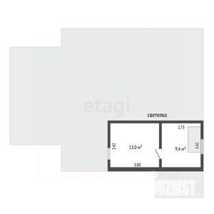 Дом 73м&sup2;, 1-этажный, участок 7 сот.  