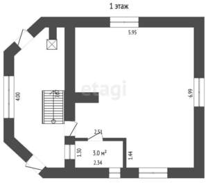 Дом 121м², 2-этажный, участок 7 сот.  