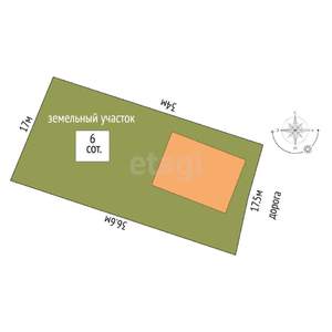 Дом 176м&sup2;, 2-этажный, участок 6 сот.  