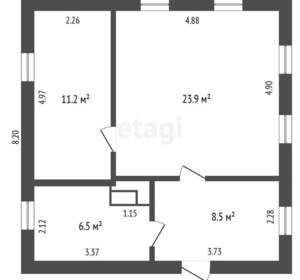 Дом 50м², 1-этажный, участок 7 сот.  