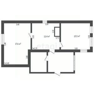 Дом 60м², 1-этажный, участок 5 сот.  