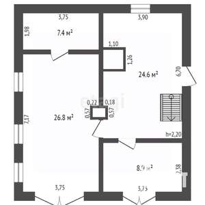 Дом 257м&sup2;, 3-этажный, участок 17 сот.  