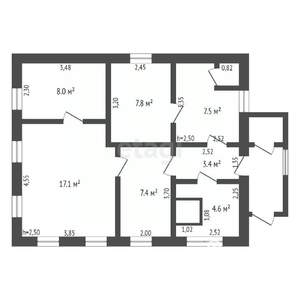 Дом 57м&sup2;, 1-этажный, участок 16 сот.  