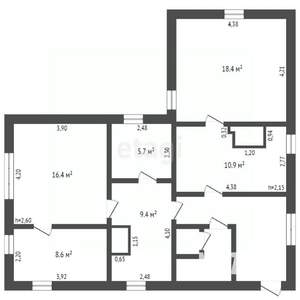 Дом 180м², 2-этажный, участок 6 сот.  