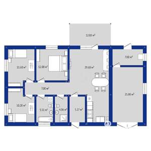 Дом 110м², 2-этажный, участок 10 сот.  