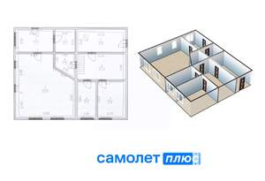 Дом 166м², 2-этажный, участок 6 сот.  