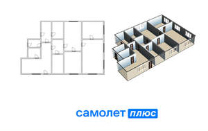 Дом 84м&sup2;, 1-этажный, участок 8 сот.  