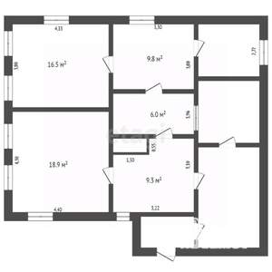 Дом 60м&sup2;, 1-этажный, участок 10 сот.  