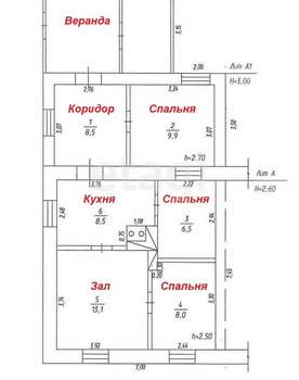 Дом 55м², 1-этажный, участок 10 сот.  