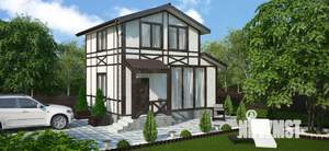 Дом 80м&sup2;, 2-этажный, участок 10 сот.  