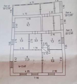 Дом 52м², 1-этажный, участок 4 сот.  