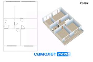 Коттедж 153м&sup2;, 2-этажный, участок 7 сот.  