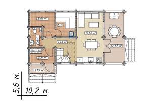 Дом 120м², 2-этажный, участок 10 сот.  