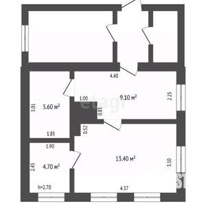 Дом 33м&sup2;, 1-этажный, участок 2 сот.  